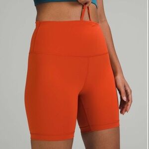 Lululemon Wunder Train High Rise Short 6’’- orange